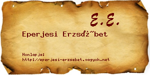 Eperjesi Erzsébet névjegykártya